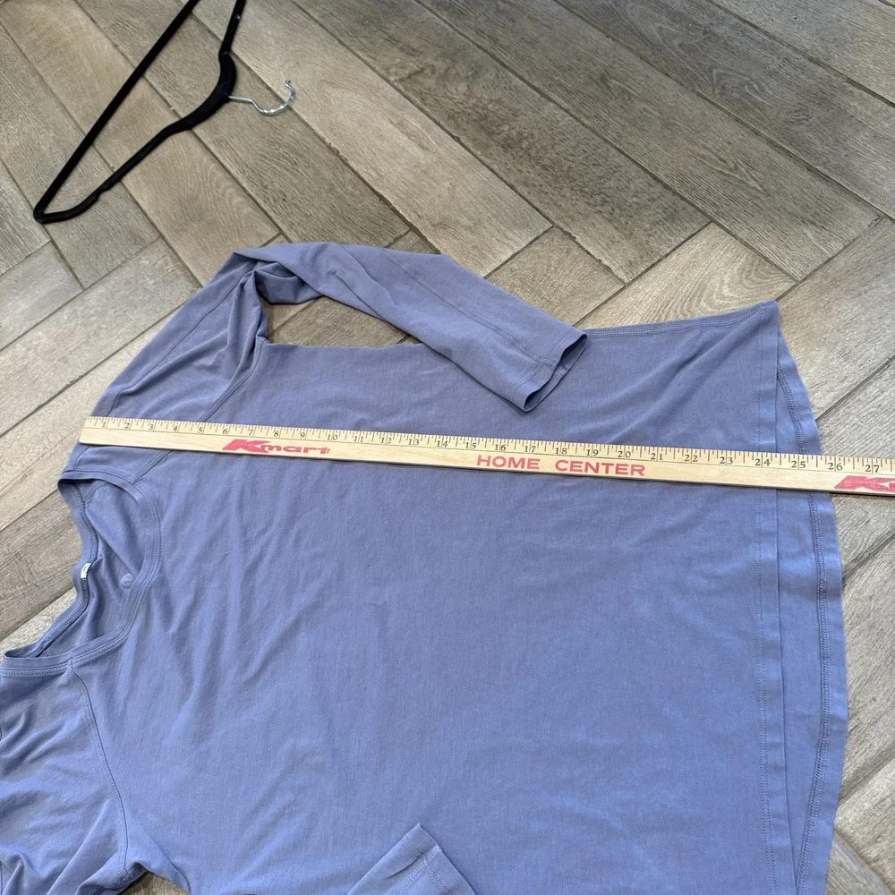 Lululemon Shirt Womens Medium Purple Long Sleeve Crew Neck Raglan Cotton Basic